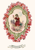 Fille des fleurs pour un doux anniversaire